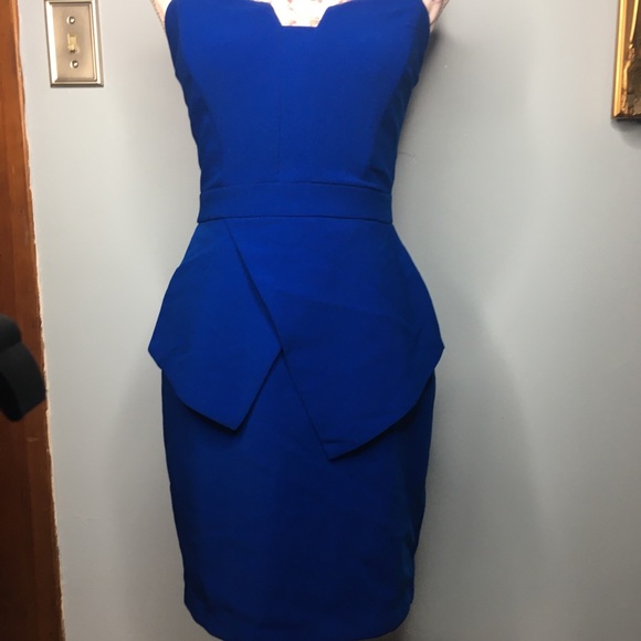 ADELYN RAE Nordstrom strapless royal blue dress XS - Picture 2 of 8